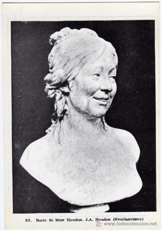 Postales: POSTAL ARTE - NEOCLASICISMO - 85.BUSTO DE MME.HOUDON - J.A. HOUDON (ESCULTOR FRANCES)