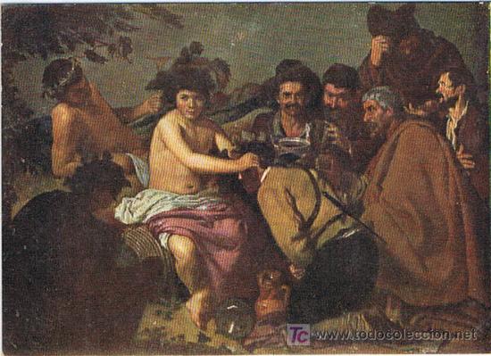 Cartoline: TARJETA POSTAL, N&ordm; 3, CUADRO LOS BORRACHOS, MUSEO DEL PRADO, PINTOR DIEGO VEL&Aacute;ZQUEZ