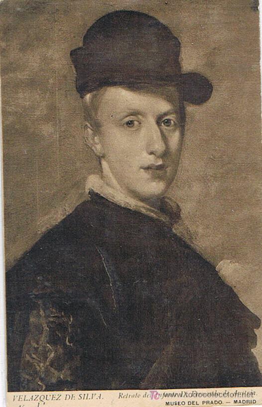 Postcards: TARJETA POSTAL, N&ordm;45, RETRATO DEL INFANTE D. FERNANDO DE AUSTRIA,MUSEO DEL PRADO, VEL&Aacute;ZQUEZ DE SILVA