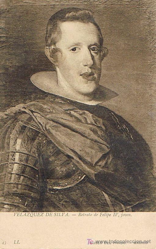 Postcards: TARJETA POSTAL, N&ordm; 43, RETRATO DE FELIPE IV JOVEN, MUSEO DEL PRADO, VEL&Aacute;ZQUEZ DE SILVA