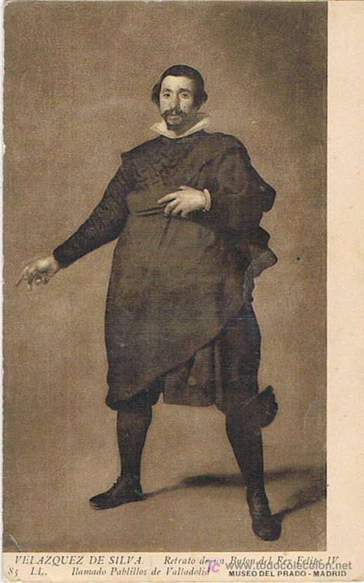 Postales: TARJETA POSTAL, N&ordm; 85, RETRATO DE UN BUF&Oacute;N DEL REY FELIPE IV, MUSEO DEL PRADO, VEL&Aacute;ZQUEZ DE SILVA