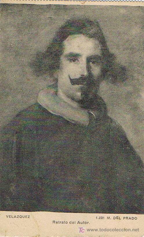 Postales: TARJETA POSTAL, N&ordm; 1231, RETRATO DEL AUTOR, MUSEO DEL PRADO, VEL&Aacute;ZQUEZ