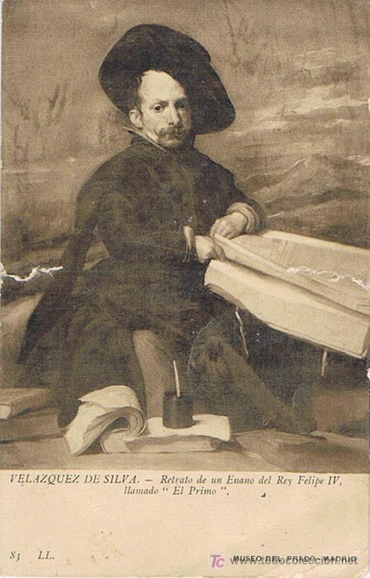 Postales: TARJETA POSTAL, N&ordm; 83, RETRATO DE UN ENANO DEL REY FELIPE IV, MUSEO DEL PRADO, VEL&Aacute;ZQUEZ DE SILVA