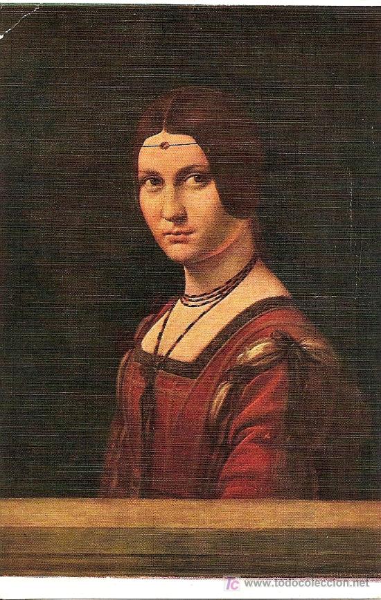 Postales: POSTAL ENTELADA DE LEONARDO DA VINCI (1923) - Foto 1
