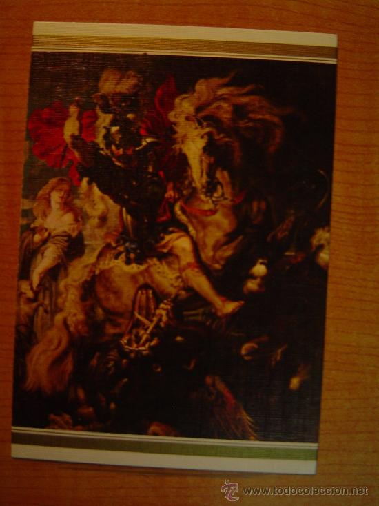 Postales: POSTAL RUBENS 1577 - 1640  LUCHA DE SAN JORGE CON EL DRAGON  MUSEO DEL PRADO