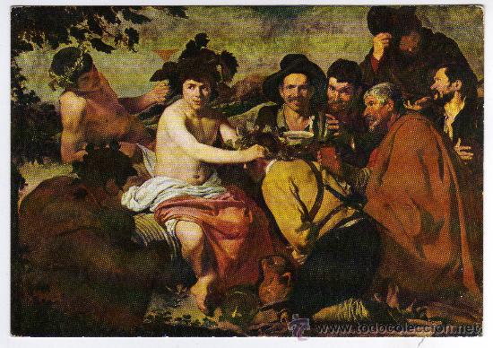 Postcards: TARJETA POSTAL - COLECCI&Oacute;N SAVIR, N&Uacute;MERO 12 - VELAZQUEZ - LOS BORRACHOS.