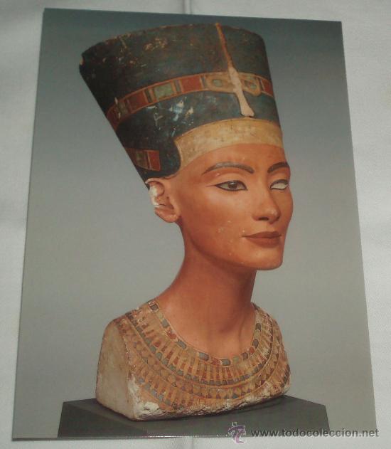 Postales: busto de nefertite no circulada - Foto 1