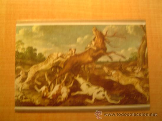 Postales: POSTAL PAUL DE VOS 1596 - 1678 CIERVO ACOSADO POR LA JAURIA MUSEO DEL PRADO 1870 SIN CIRCULAR
