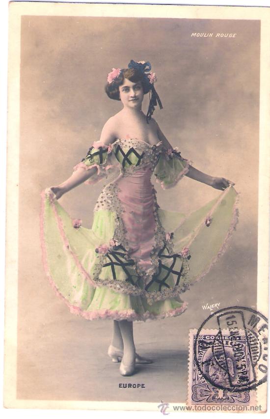 Postais: TARJETA POSTAL. ACTRIZ. EUROPE. WALERY PARIS. MOULIN ROUGE.