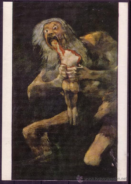 Postales: SATURNO DEVORANDO A UN NI&Ntilde;O - GOYA - MUSEO DEL PRADO