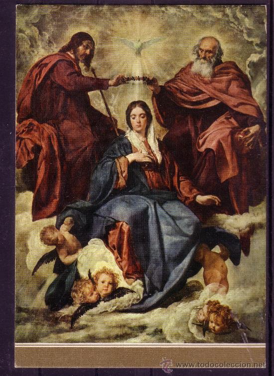 Postales: MUSEO DEL PRADO - VELAZQUEZ - LA CORONACION DE LA VIRGEN - N&ordm; 128