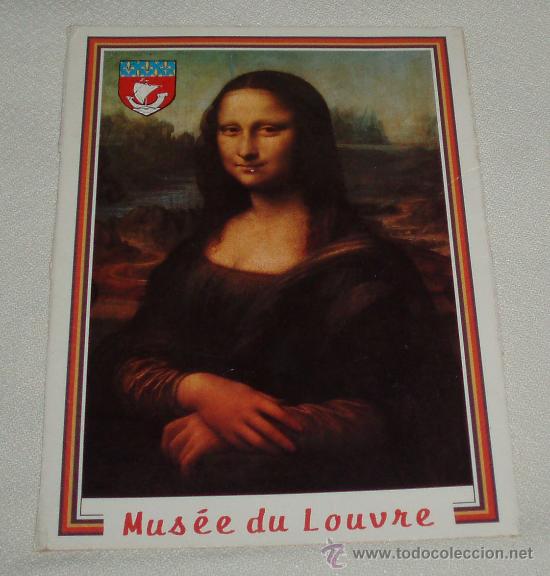 Postales: la ioconda  museo del louvre