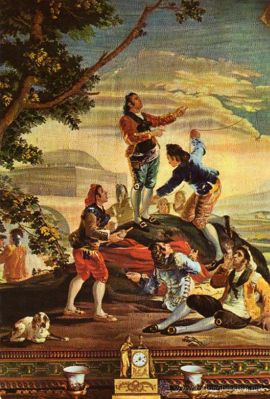 Cartoline: EL ESCORIAL N&ordm; 938 TAPIZ EL JUEGO DE LA COMETA ESCRITA SIN CIRCULAR