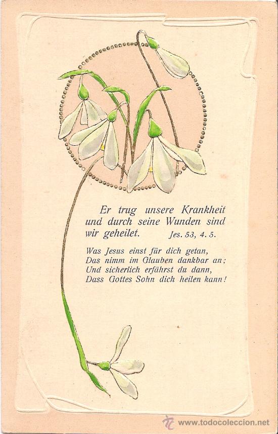 Postcards: Tarjeta Postal Flores con relieve - C.V.D. - No circulada - No dividida