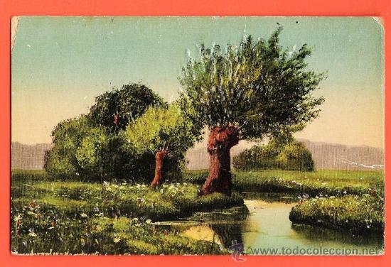 Postales: antigua postal - arboles - vogler - alemania - con relieve - escrita en 1920