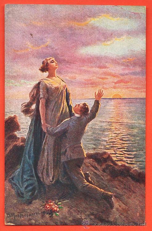 Postcards: antigua postal - l'ideale - cromoscultura mastroianni - italia - a&ntilde;os 20