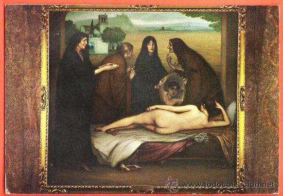 Postcards: pintura - julio romero de torres - n&ordm; 20 - el pecado - cordoba - ed. garrabella - a&ntilde;o 1965