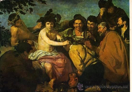 Postales: VELAZQUEZ LOS BORRACHOS MUSEO DEL PRADO ESCRITA CIRCULADA SELLO
