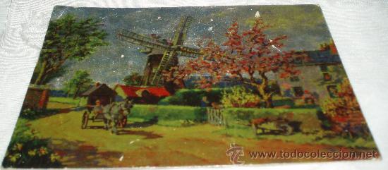 Postales: postal inglesa pintada a mano circulada