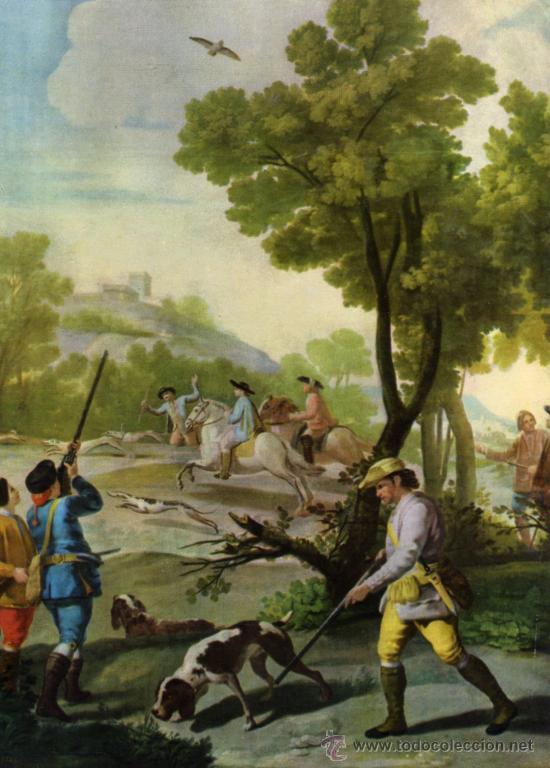 Postales: MUSEO DEL PRADO GOYA PARTIDA DE CAZA ESCRITA CIRCULADA SELLO