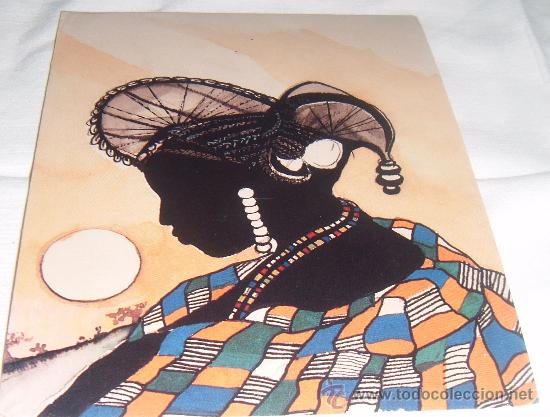 Postales: postal de una acuarela original del artista momodou ceesay