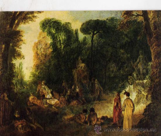 Postales: MUSEO DEL PRADO 2354 J.A. WATTEAY FIESTA EN UN PARQUE EDICIONES DE ARTE OFFO SIN CIRCULAR
