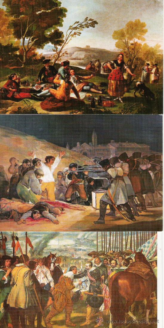 Postales: UNA DE VELAZQUEZ Y DOS DE GOYA