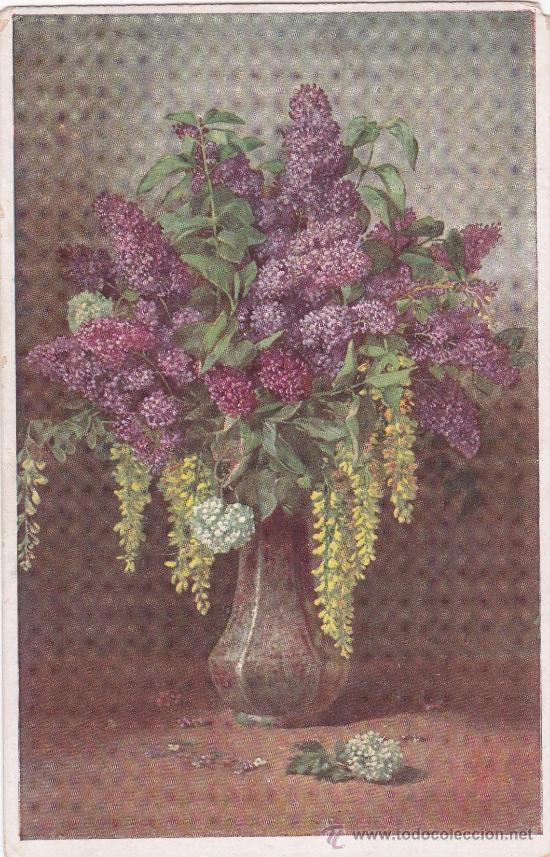 Postales: dibujo jarr&oacute;n con flores (escrita) - Foto 1