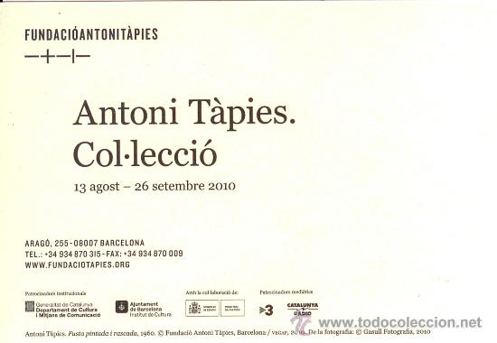 Postales: Antoni T&agrave;pies - Postal Exposici&oacute;n 2010 - Foto 2