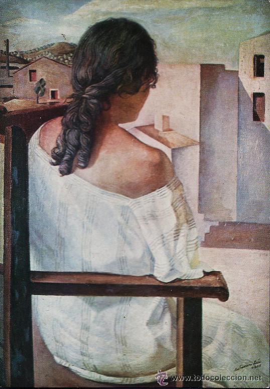 Postales: Salvador Dal&iacute; -MUCHACHA   DE   ESPALDAS - Foto 1