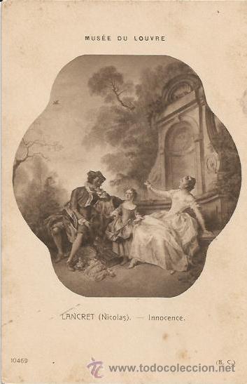 Postales: :::: PN721 - POSTAL - MUS&Eacute;E DU LOUVRE - LANCRET ( NICOLAS ) - INNOCENCE - Foto 1