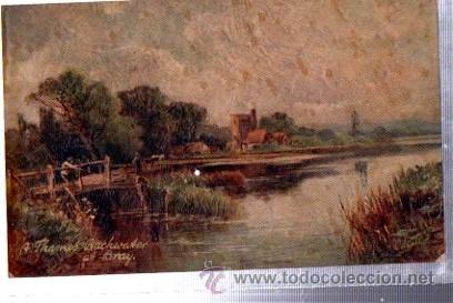 Cartoline: TARJETA POSTAL RAPHAEL TUCK Y SONS, OILETTE,  N&ordm; 7715, UP THE RIVER