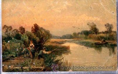 Cartoline: TARJETA POSTAL RAPHAEL TUCK Y SONS, OILETTE,  N&ordm; 7715, UP THE RIVER