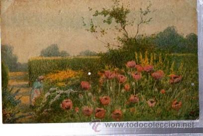 Postais: TARJETA POSTAL RAPHAEL TUCK Y SONS, OILETTE,  N&ordm; 9695, COTTAGE GARDENS