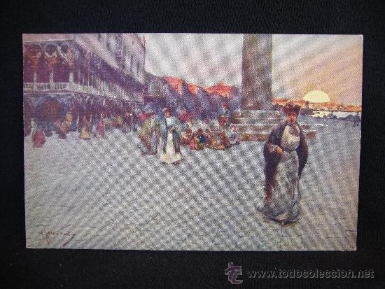 Postais: Postal Venezia. Sul Molo. A. Scrocchi. Milano.