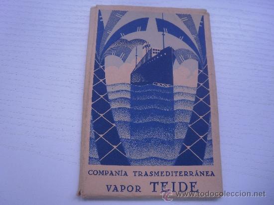 Postales: VAPOR TEIDE - COMPA&Ntilde;IA TRANSMEDITERRANEA - CUADERNILLO CON 9  POSTALES - TEMA BARCOS