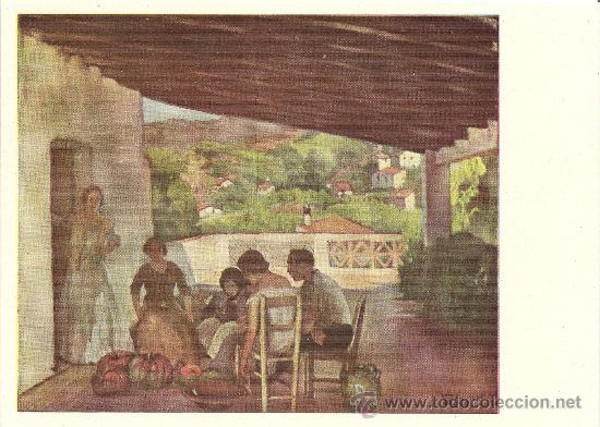 Postales: Pintores Espa&ntilde;oles Contemporaneos Serie D. LUIS MASRIERA. LAS CALABAZAS. Ed.Artigas Serie 1007
