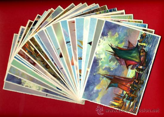 Cartes Postales: LOTE DE 25 TARJETAS POSTALES TEMA PAISAJES BARCOS , 10 DIFERENTES , ORIGINALES. L3