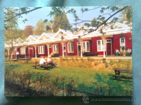 Postales: Postal Arte escocia - La vieja estaci&oacute;n de tren d Strathpeffer - 1885 - (Art nouveau). Ed orig.1990