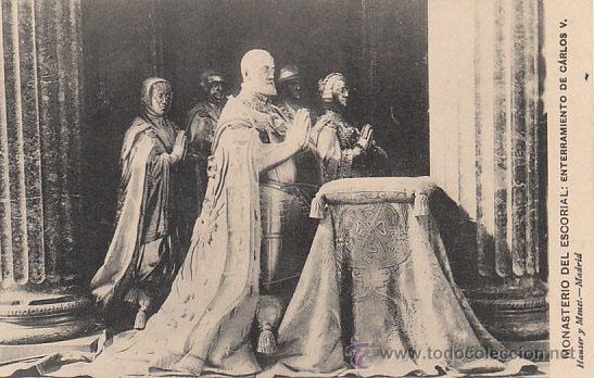 Postales: El Escorial, enterramiento de Carlos V, editor: Hauser y Menet sin numero