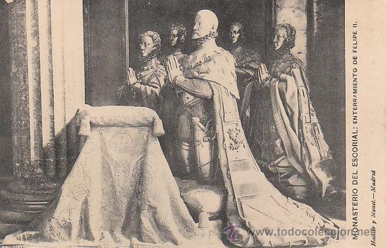 Postales: El Escorial, enterramiento de Felipe II, editor: Hauser y Menet sin numero
