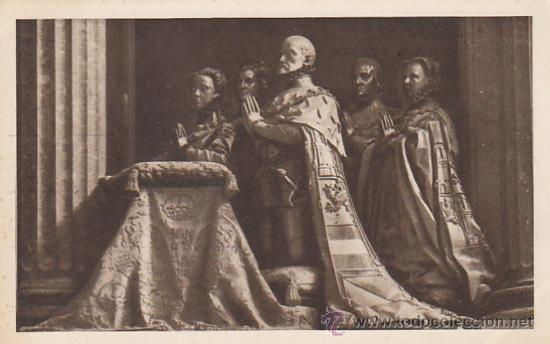 Postales: El Escorial, enterramiento de Felipe II, editor: Hauser y Menet sin numero