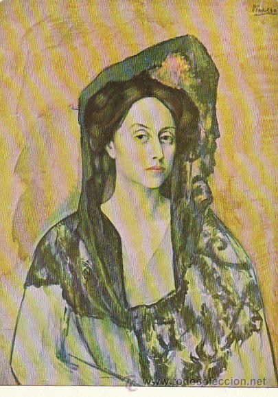Postales: Picasso, retrato de la se&ntilde;ora Canals - Foto 1