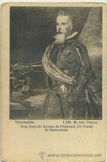 Postales: POSTAL DE ARTE. VELAZQUEZ. DON ANTONIO ALONSO DE PIMENTEL. MUSEO DEL PRADO 1193  P-ARTE-071