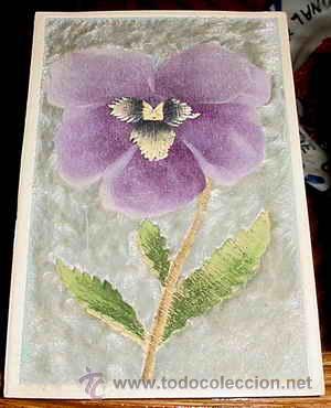 Postales: ANTIGUA POSTAL ARTE - PRECIOSA POSTAL DE UNA FLOR DE TERCIOPELO - NO CIRCULADA - SIN DIVIDIR.