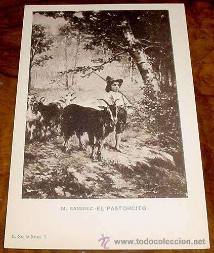 Postales: ANTIGUA POSTAL DE M.RAMIREZ - EL PASTORCITO - ED. H. M. MADRID - NO CIRCULADA - SIN DIVIDIR.