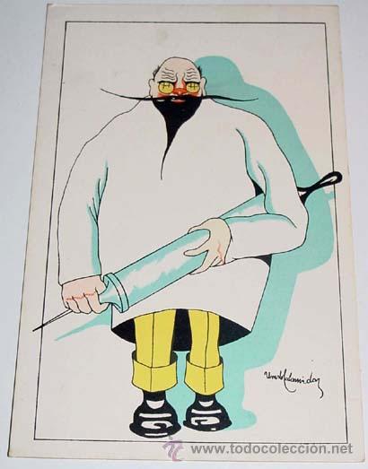 Postales: ANTIGUA POSTAL ILUSTRADA MEDICO - NO CIRCULADA - ESCRITA.