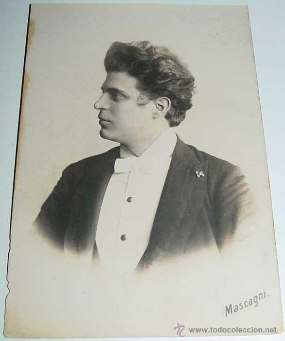 Postales: ANTIGUA foto POSTAL DEL MAESTRO Pietro Mascagni (December 7, 1863 &ndash; August 2, 1945) was an Italian c