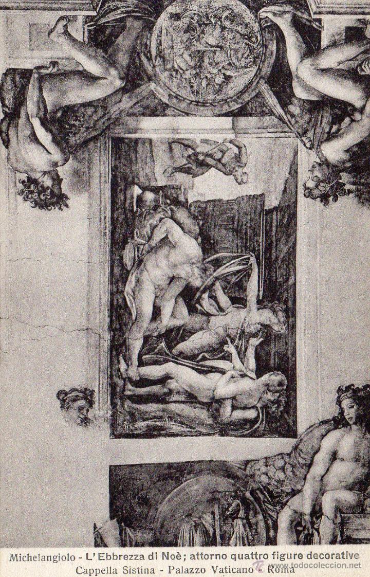Postales: postal capilla sistina l&acute;ebrezza di noe - Foto 1