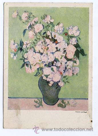 Postales: VINCENT VAN GOGH 1853-1890. ROSES BLANCHES. ROSAS BLANCAS.